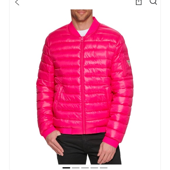 Yellow Guess Puffer - Picture 1 of 5